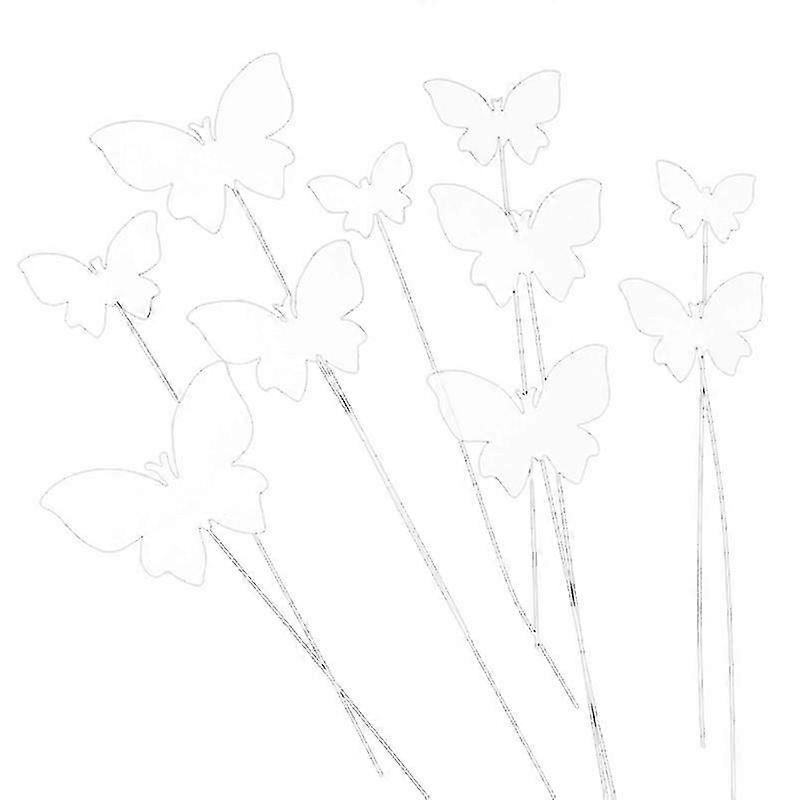 Butterfly Design Anti-fall Stable Birthday Dessert Decor Topper, 50pcs Cake Card Multi-purpose for Bakery Quality Q