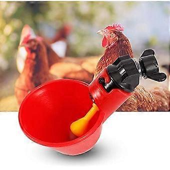 5 Pcs Chicken Waterers, Automatic Chicken Cups Stainless Steel Horizontal Side Water Nipples Chicken Poultry Rabbit Drinker Nipple Drinker (Fixed Scre