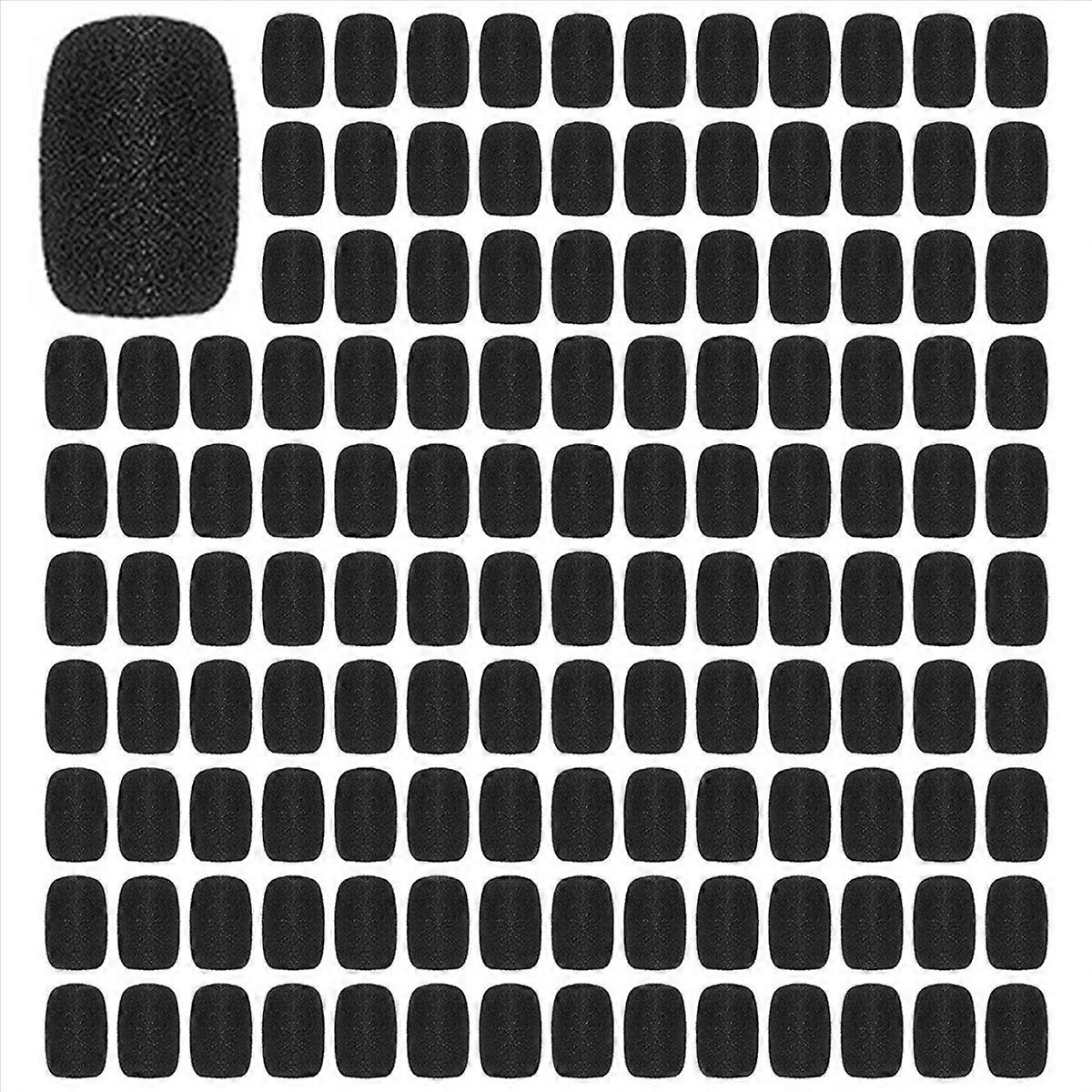 100 stykker Mini Foam Mikrofon Frontrute for Headset Mikrofoner