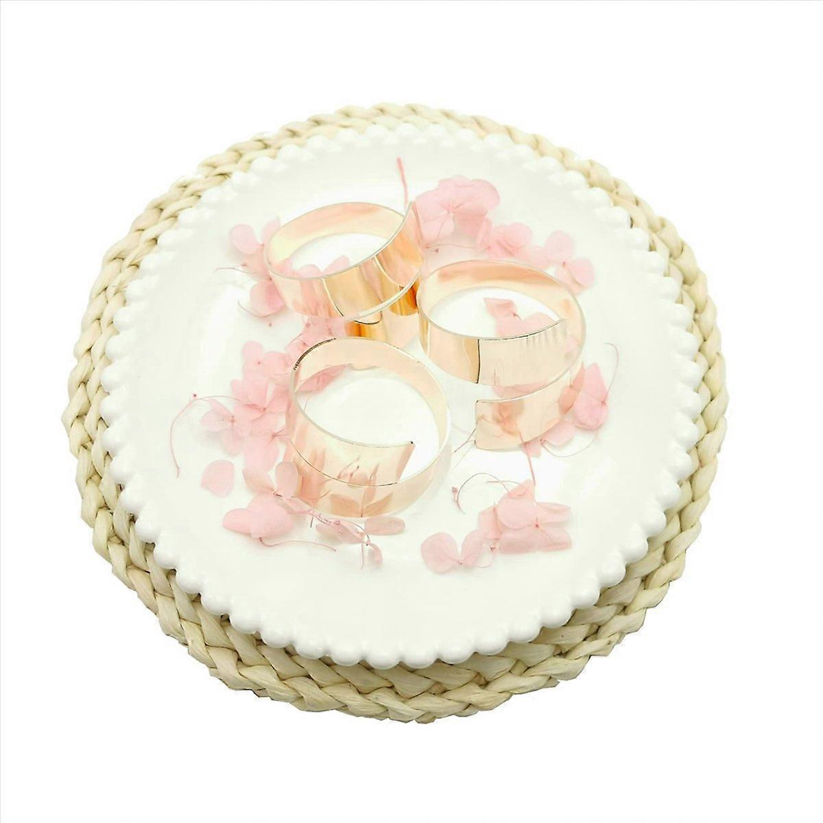 12Pcs Rose Gold Metal Table Decor Napkin Ring for Wedding Setting