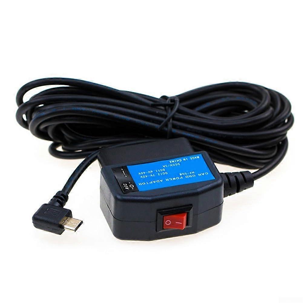 Dash Cam Hardwire Kit USB Connector, 12V/24V To 5V Output, 24H Continuous Power, Low Voltage Vehicle Battery Protection