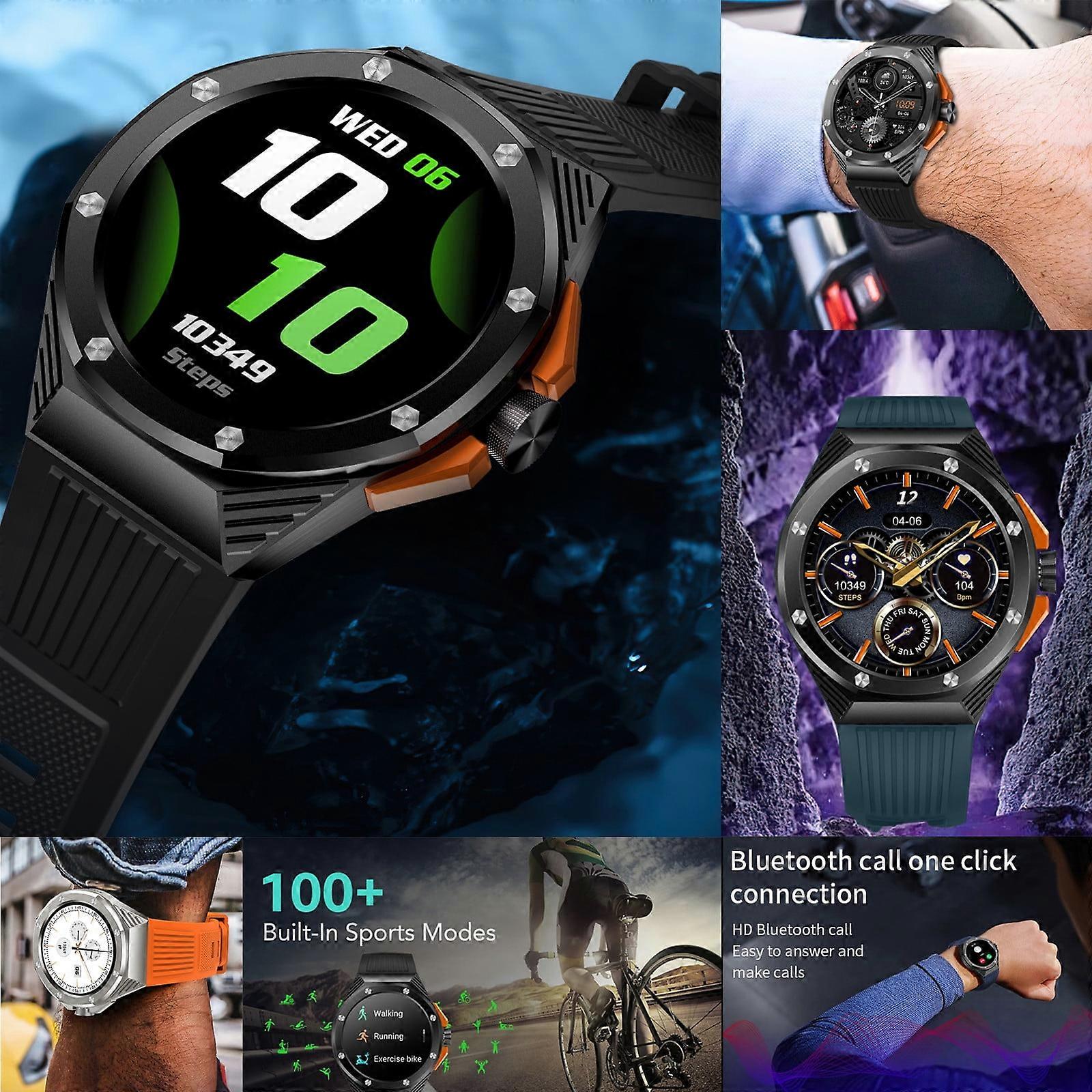 Jacenvly 2024 New Watches For Men Clearance Smart Watch Multiple Sport Modes Bluetooth Call 1.46 Hd Display Gifts For Him Silver