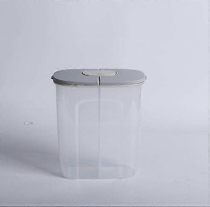 2 In 1 Grain Storage Container With Lid, 2.5L Airtight Leak Proof Plastic Dry Food Storage Container And Cereal Box For Flour Sugar Rice Pet Food - BP