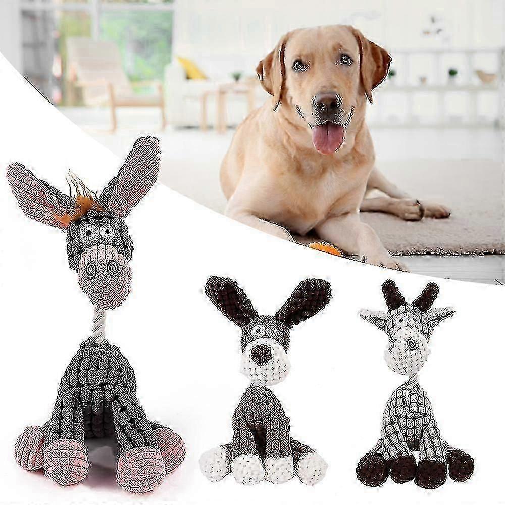 Exquisite Indestructible Robust Donkey, Squeaky Dog Toys For Aggressive Chewers, Stuffed Dog Toy Plush Dog Toy