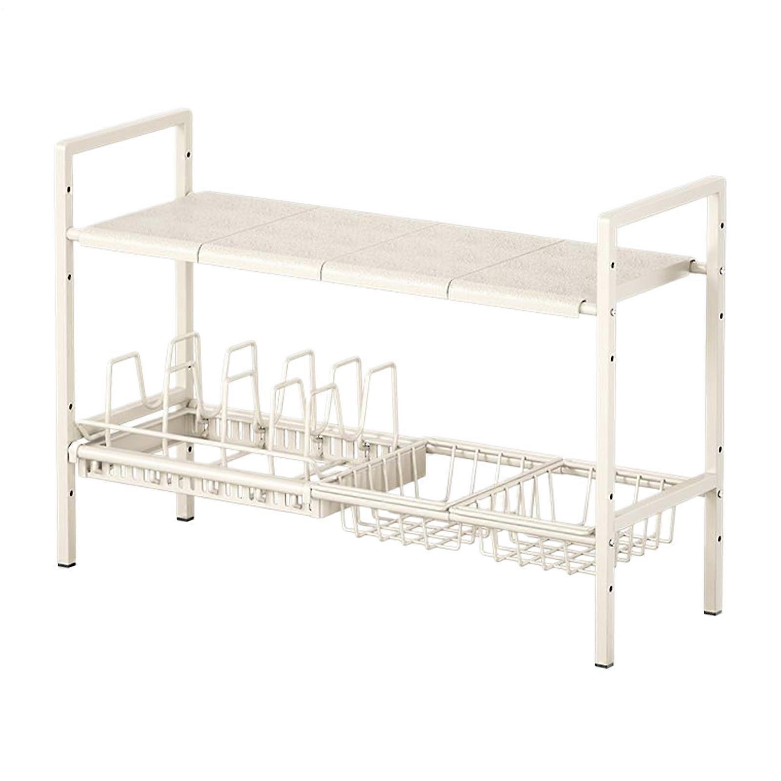 Under Sink Bathroom Storage Expandable Double Layer Sturdy Organizer For Pots And Pans Wardrobes