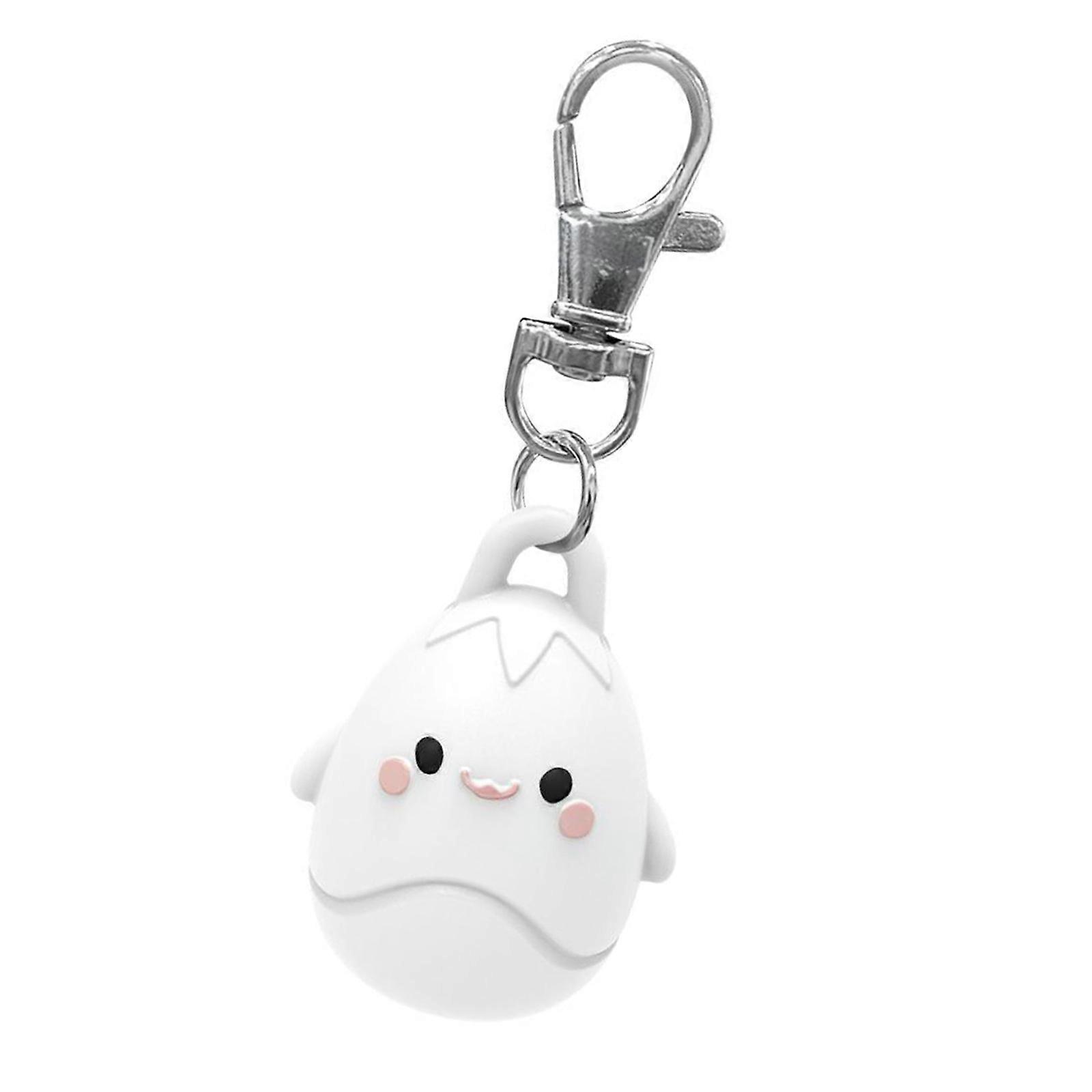 Cartoon Shaped Lip Gloss Protector Keychain Soft Silicone Accessory For Makeup Lovers And Style Enthusiasts  White