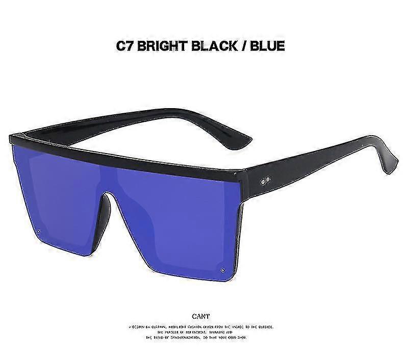 Óculos de sol femininos masculinos Oversized Square Rimless Sunglasses Uv400 Sunglasses Trend Big Frame One-piece Sunglasses New Men And Women Street Shoot