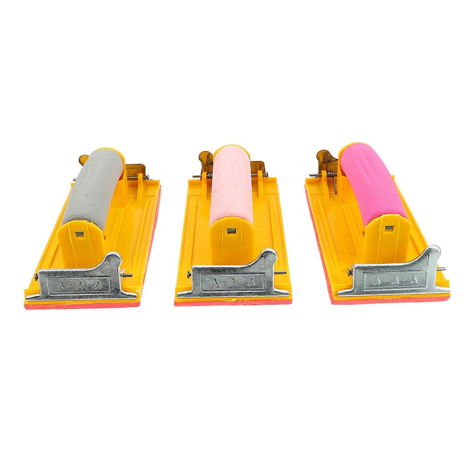 Sandpaper Rack Sander 3Piece Lightweight DustCollector Pad Set, Ergonomic Grip, For Art And Craft Use, Random Color