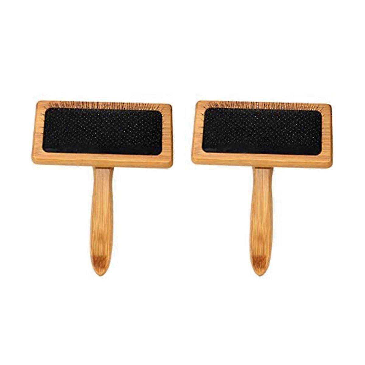 فرش تمشيط خشبية إبرة تلبيد منظف مشط مع مقبض المهنية إبرة تلبيد اليد سيارة stcyv