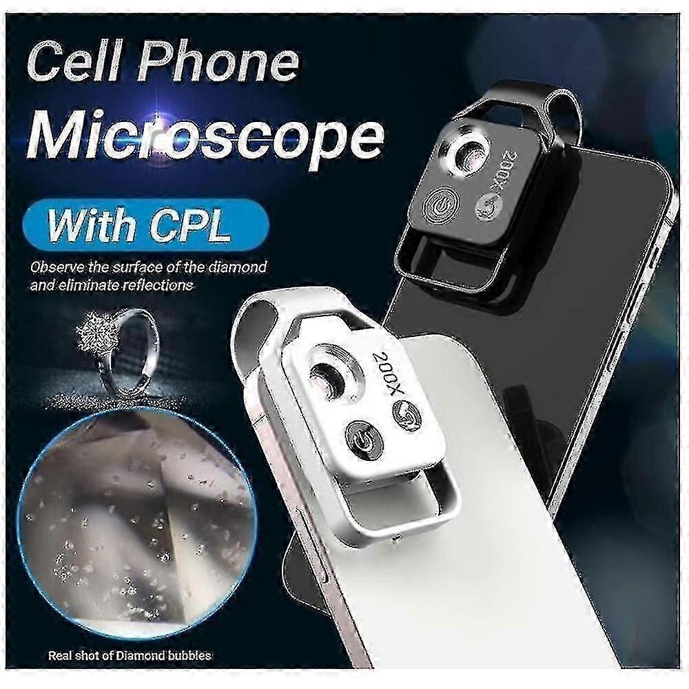 Cell Phone Camera Lens with 200x Magnification Zoom - X200 Zoom Lens for Photographers