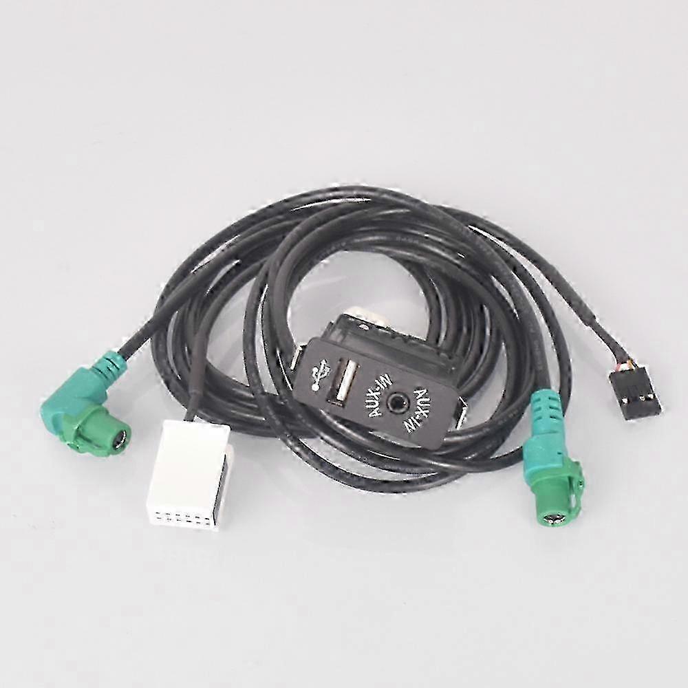 Car USB AUX in Plug Input Socket Adapter for BMW E63 E81 E87 E90 F10 F12 E70 X1 X3 X5