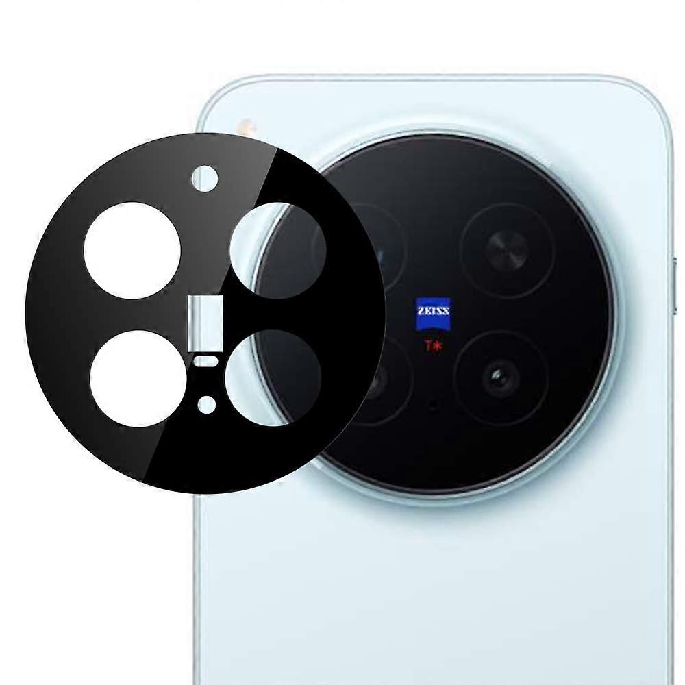 For vivo X300 Pro 5G Camera Lens Protector with Black Circle Design Tempered Glass Full Coverage Len
