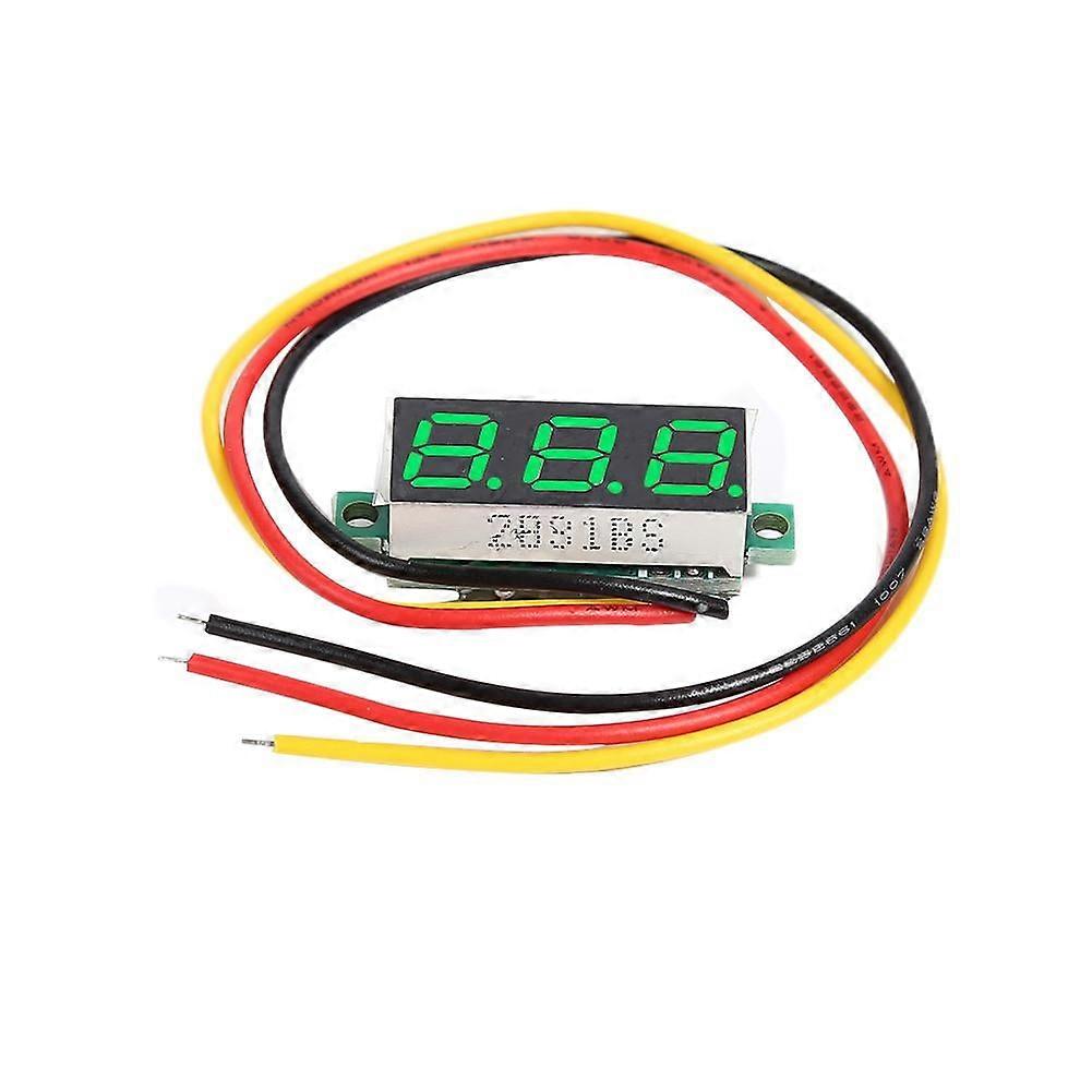 jixopn 0.28 inch DC 0-100V 3 Wires Mini Gauge Voltage Meter Professional Portable Lightweight Voltmeter LED Display