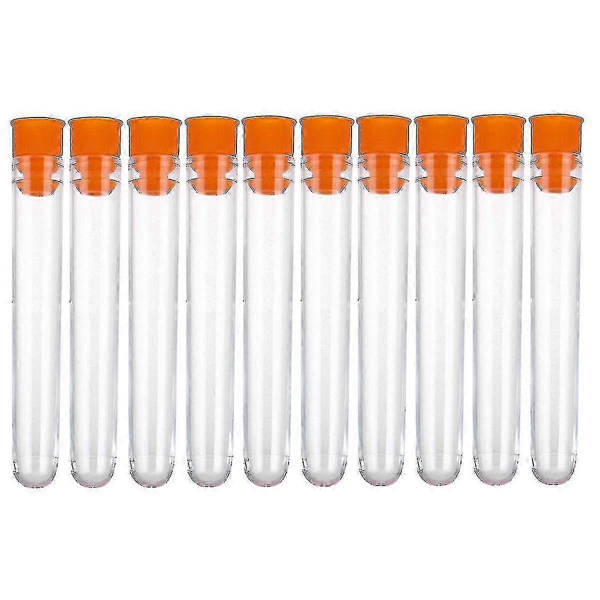 Test Tubes 50pcs Plastic With Caps For Laboratory Party Organizers
