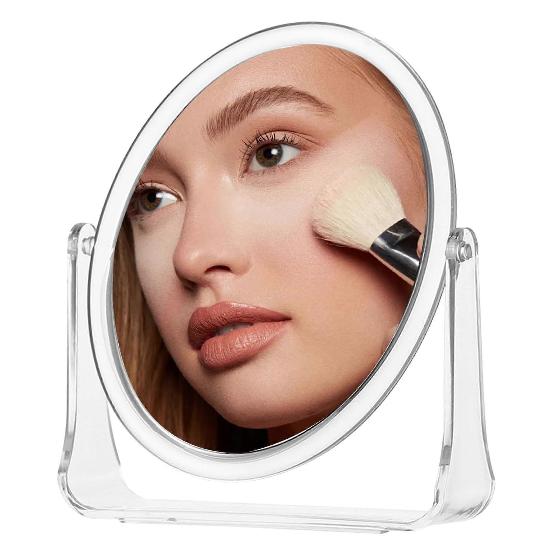 Makeup Mirror 7X Magnifying Double Sided Round with Stand, 360° Swivel,  Standing for Vanity