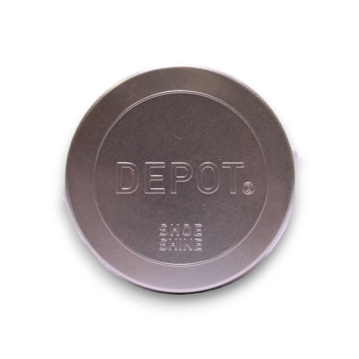 Depot, Shoe Shine, Metal Jar, Silver
