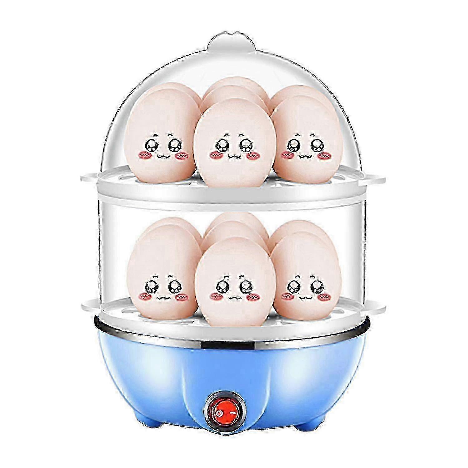New 14-Egg Double Layer Electric Egg Cooker with Advanced Anti-Dry Protection and 40-Minute Timer