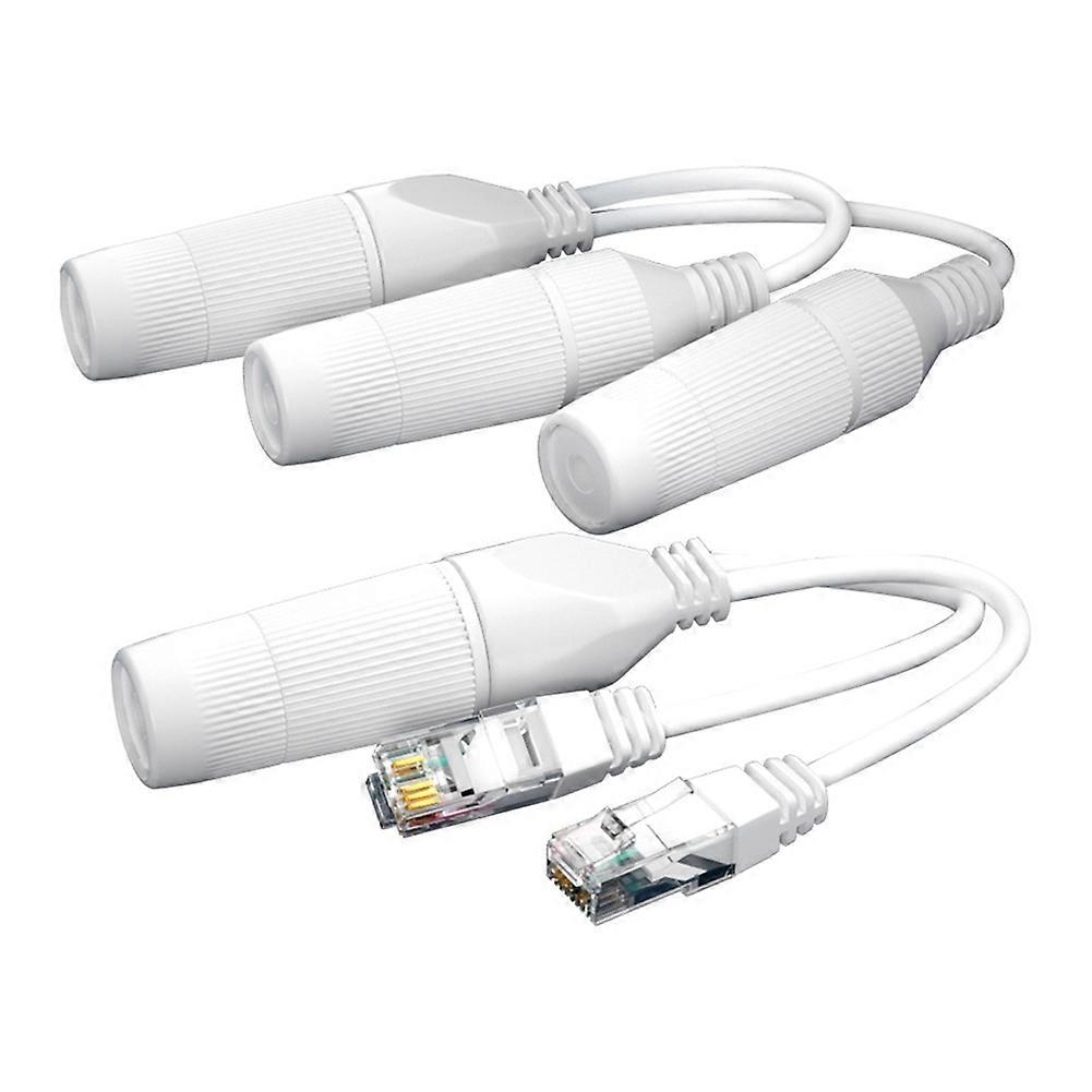 POE Splitter 2-in-1 Cable Connector Three-Way Connector for Security Camera Install