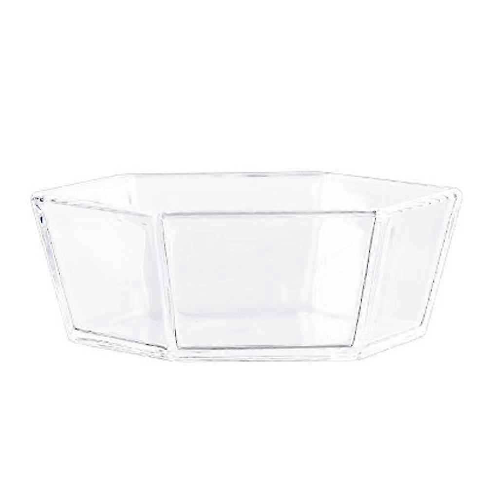 2Pcs Acrylic Fruit Plates Snack Trays Transparent Storage Plates Kitchenware