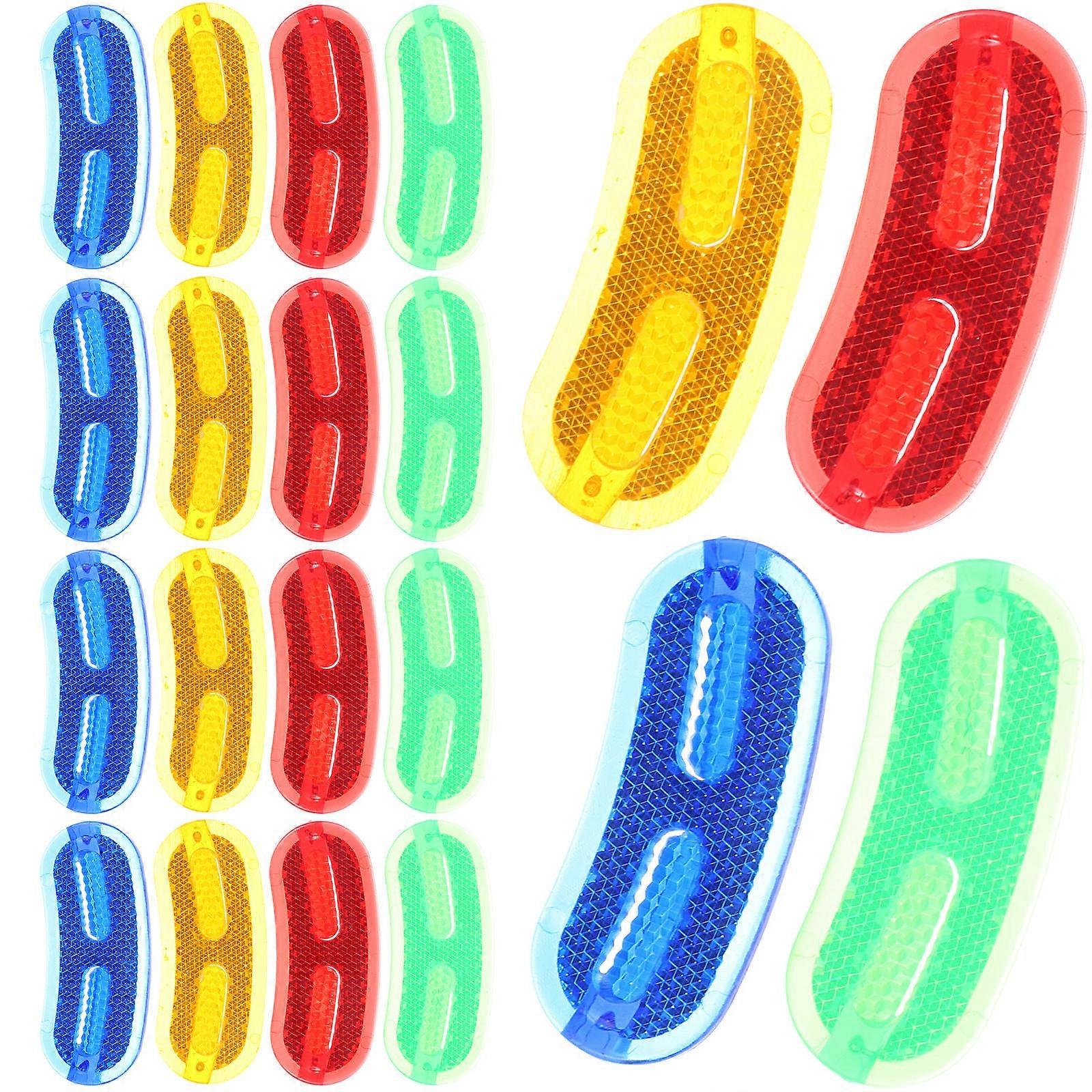 Compact Wheel Reflectors for Decoration Warning Reflective Signs 20Pcs