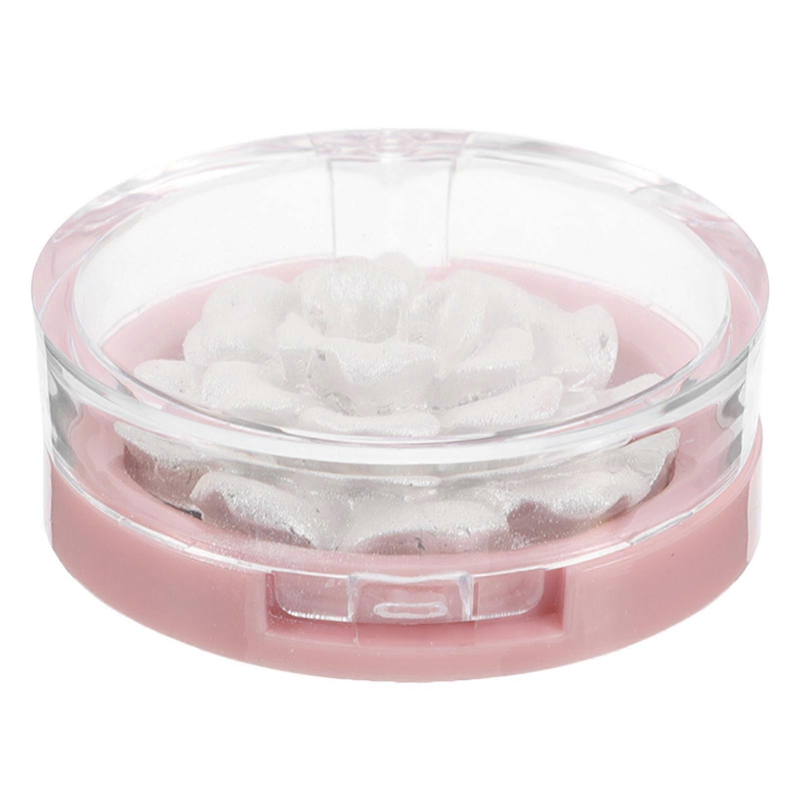 Sculpted Highlighter Powder for Makeup Use Silver 3D Rose Shape