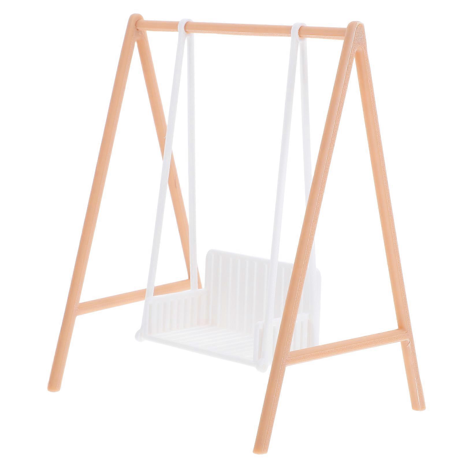 Miniature Swing Chair Model for Decoration Pla Material