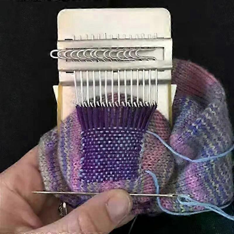 Diy Creative Braiding Patching Machine Hand Knitting Wooden Speed Weve Type Small Loom Tool Stitching And Knitting Loom