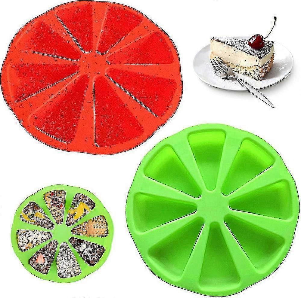 2 Pcs Triangle Silicone Baking Moulds