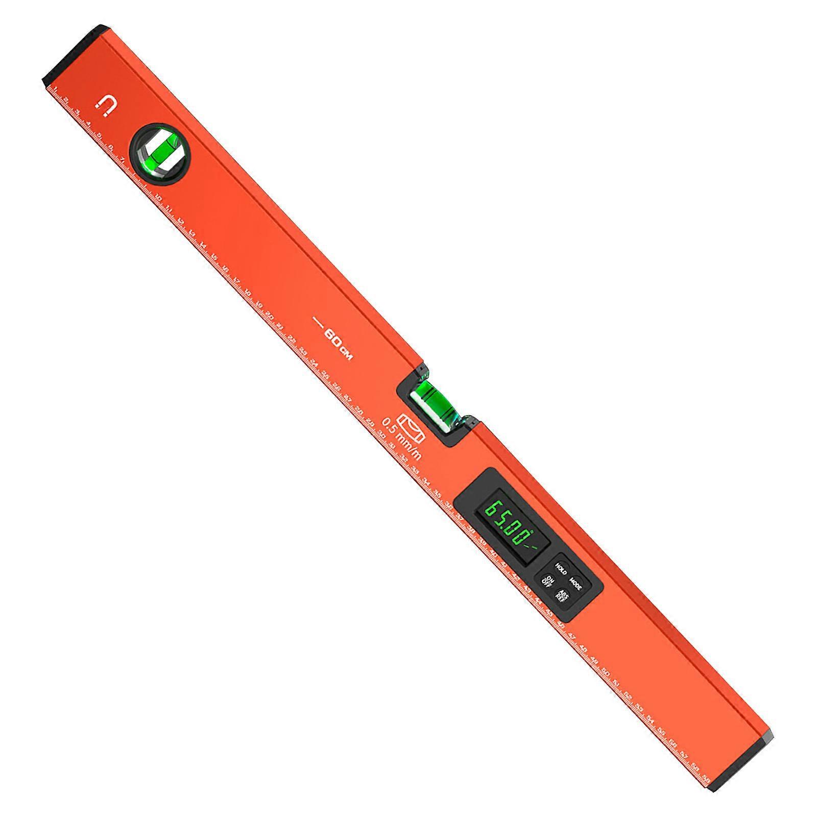 Digital Level with High Precisions Angles Measurement LED Display Illuminated Bubble Magnetic Level Ruler  600mm