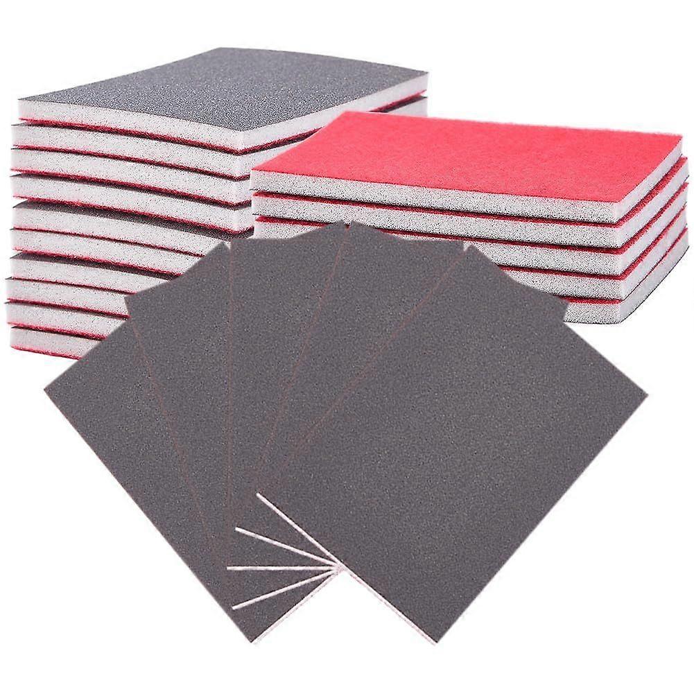 20Pcs 180 to 3000 Grit Sanding Sponge Set Polishing Sandpaper Pads 4 x 2.8 Inch Rectangle Foam Hand Wet Dry Brown Grinding Blocks Tools Sheets for Mod