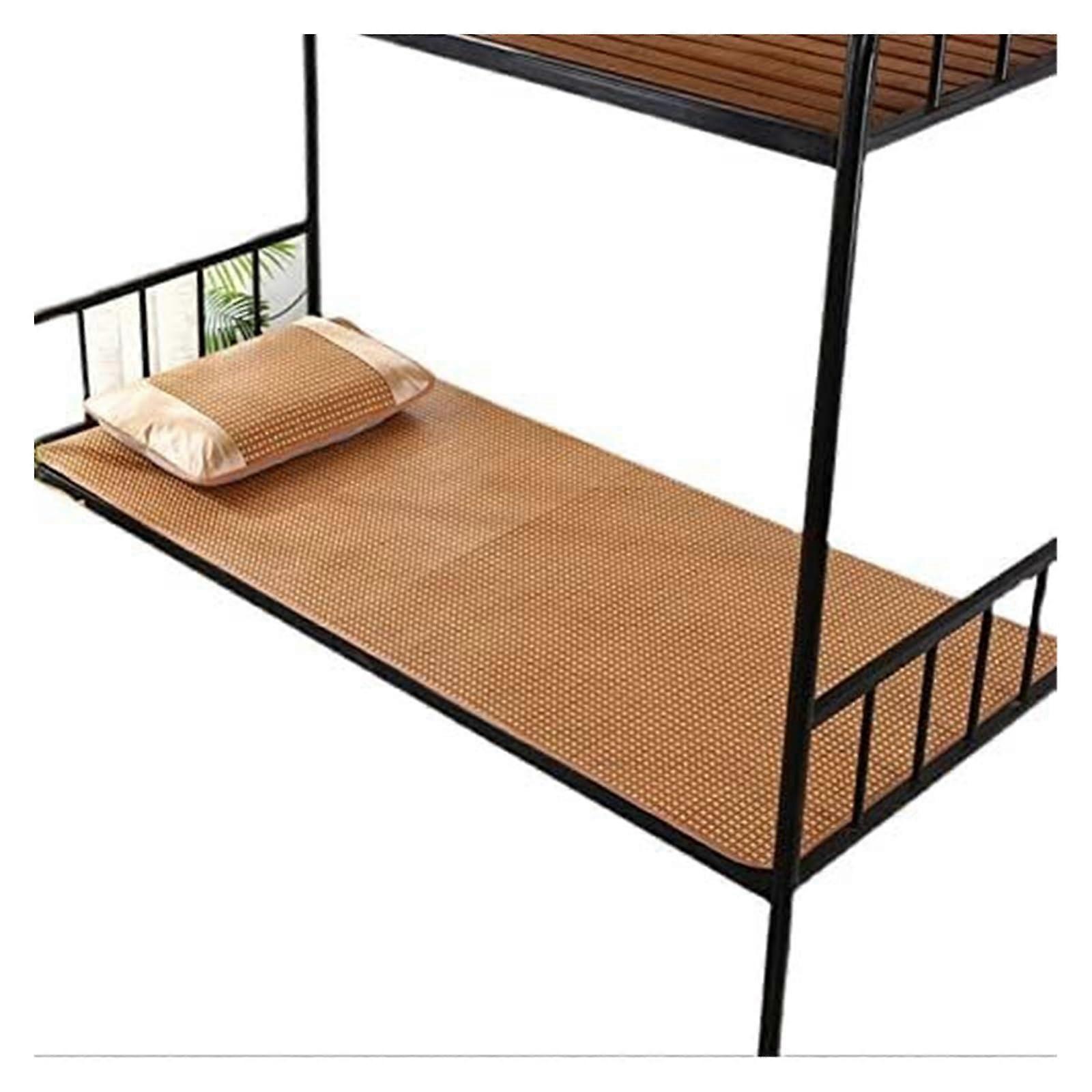Cooling Bamboo Mattress with Breathable Rattan Surface, Foldable Summer Sleeping Pad for Bed