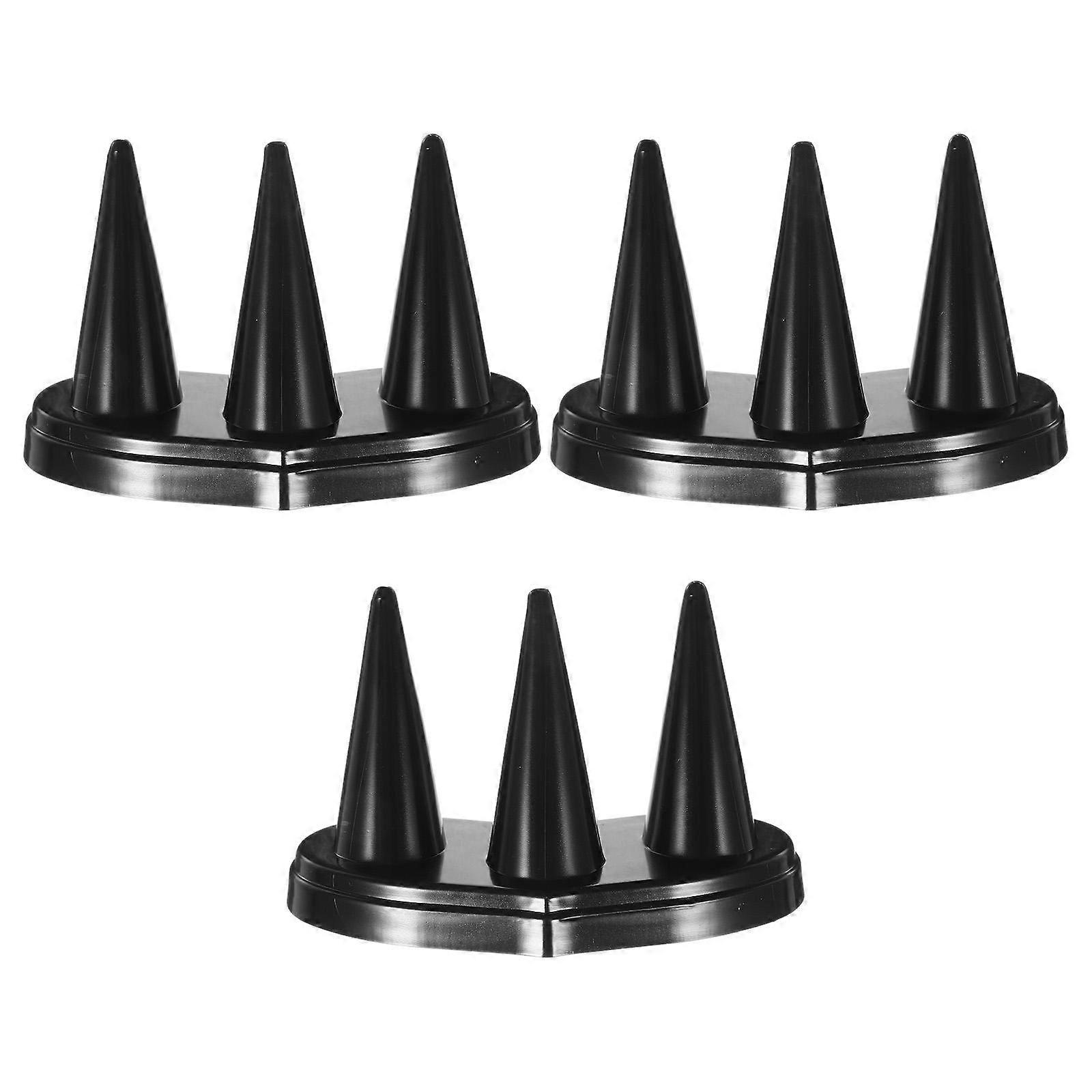 Ring Organizer Ring Display Stand for Showcase with 15Pcs Cone Holders