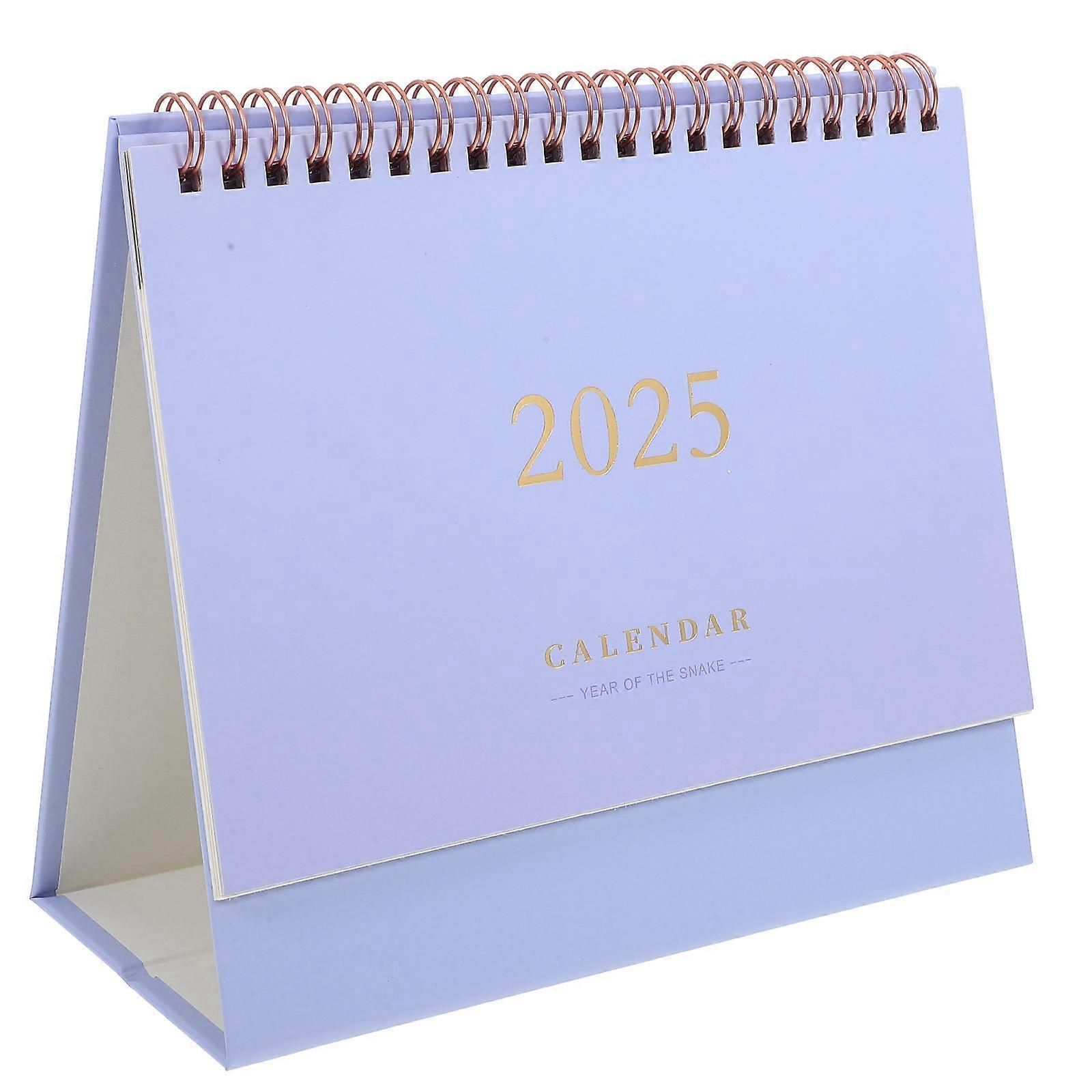 Spiral Binding Desktop Calendar Lavender for Home Use