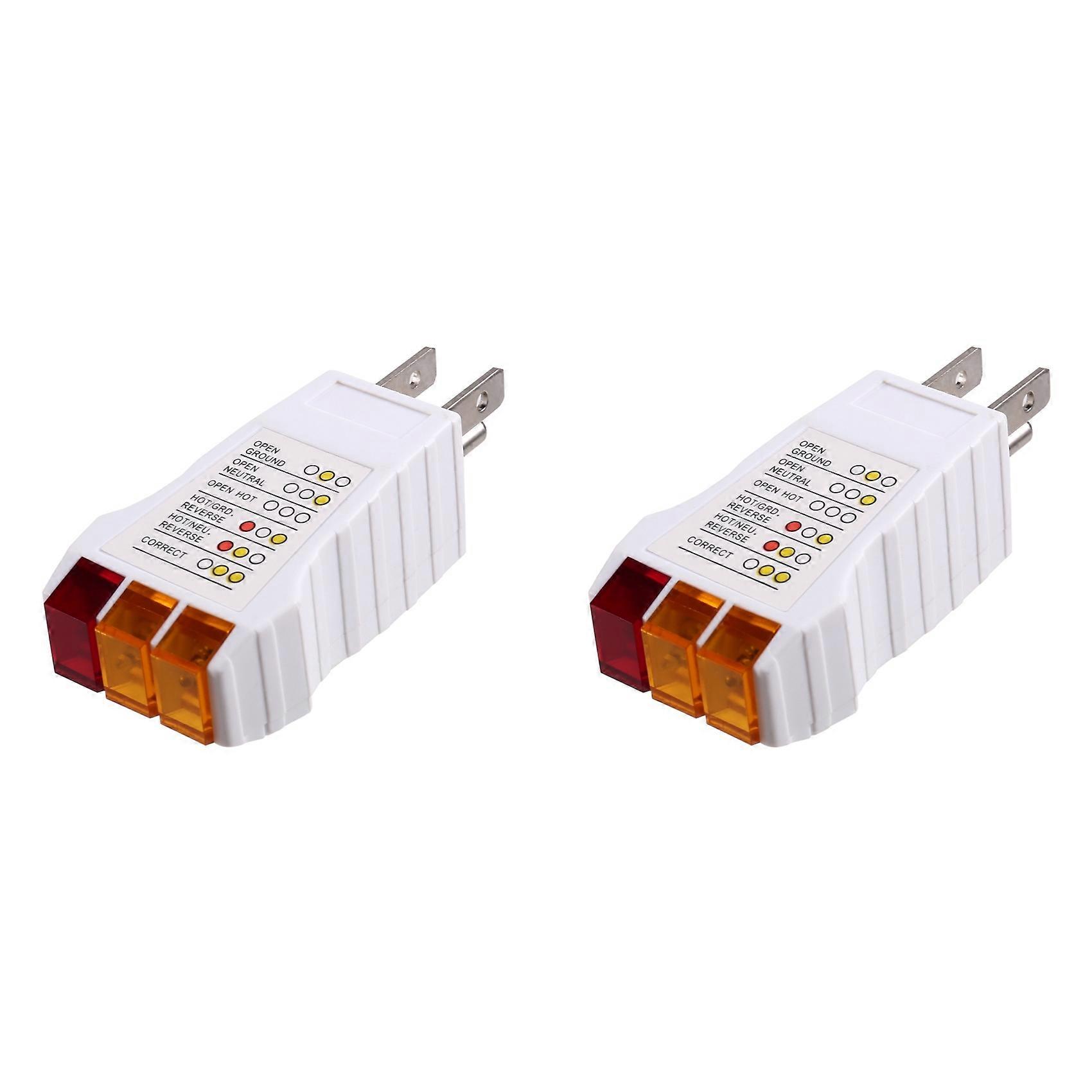 2X Outlet Tester, Circuit Testers for All Grounding Products, Receptacle Tester for Plug Security Test US Plug