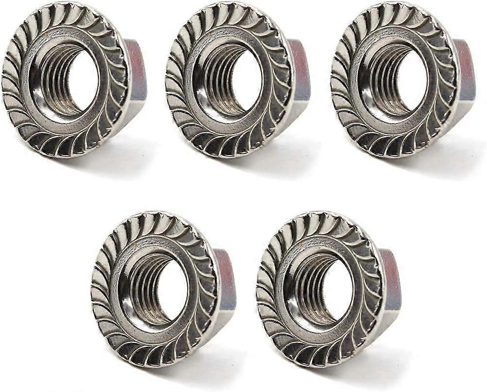 Ternel M16 Hex Lock Nuts with Flange Nut 304 Stainless Steel (5 Pack)