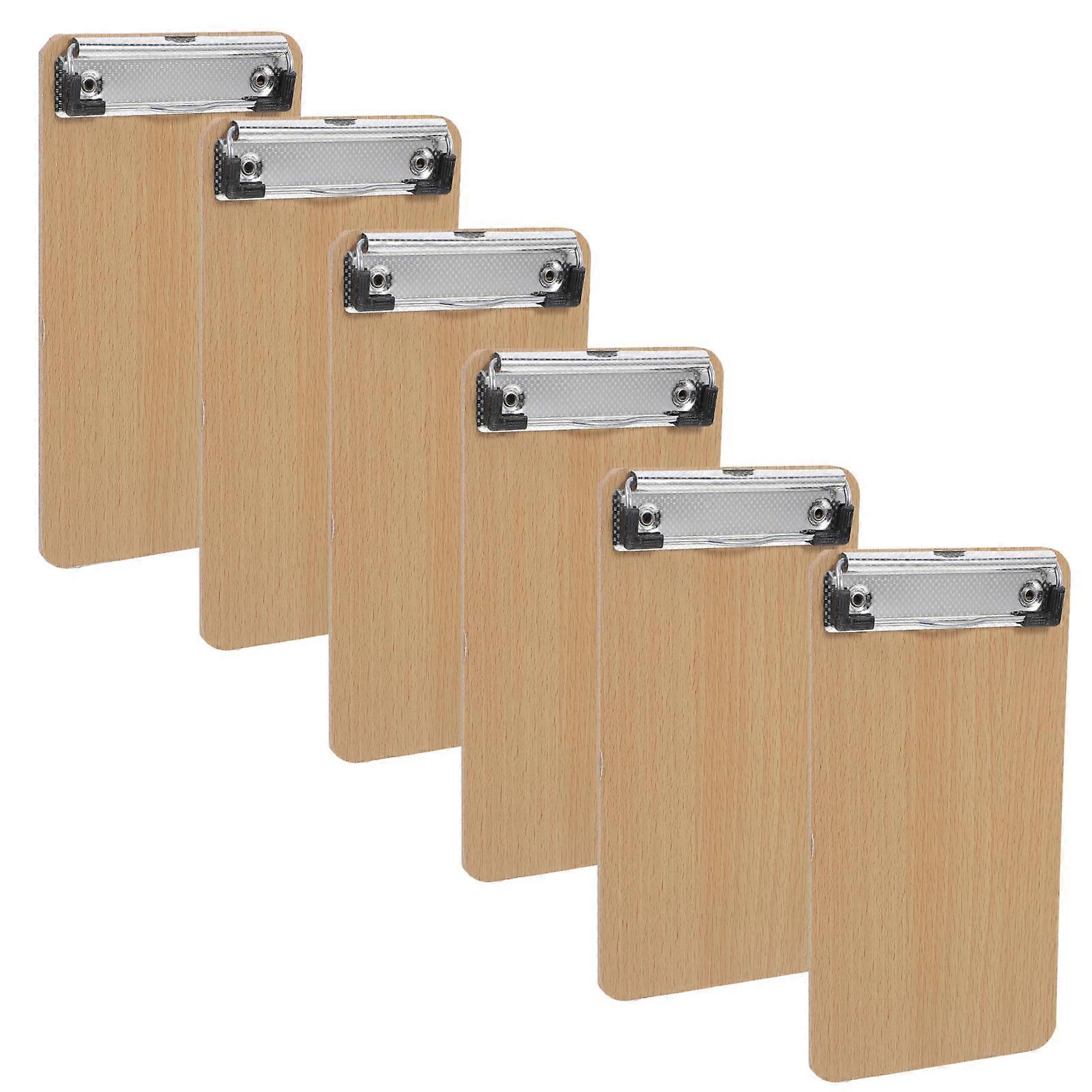 Wooden Clipboard Multi-Functional Clipboard for Storage Use 6Pcs Set