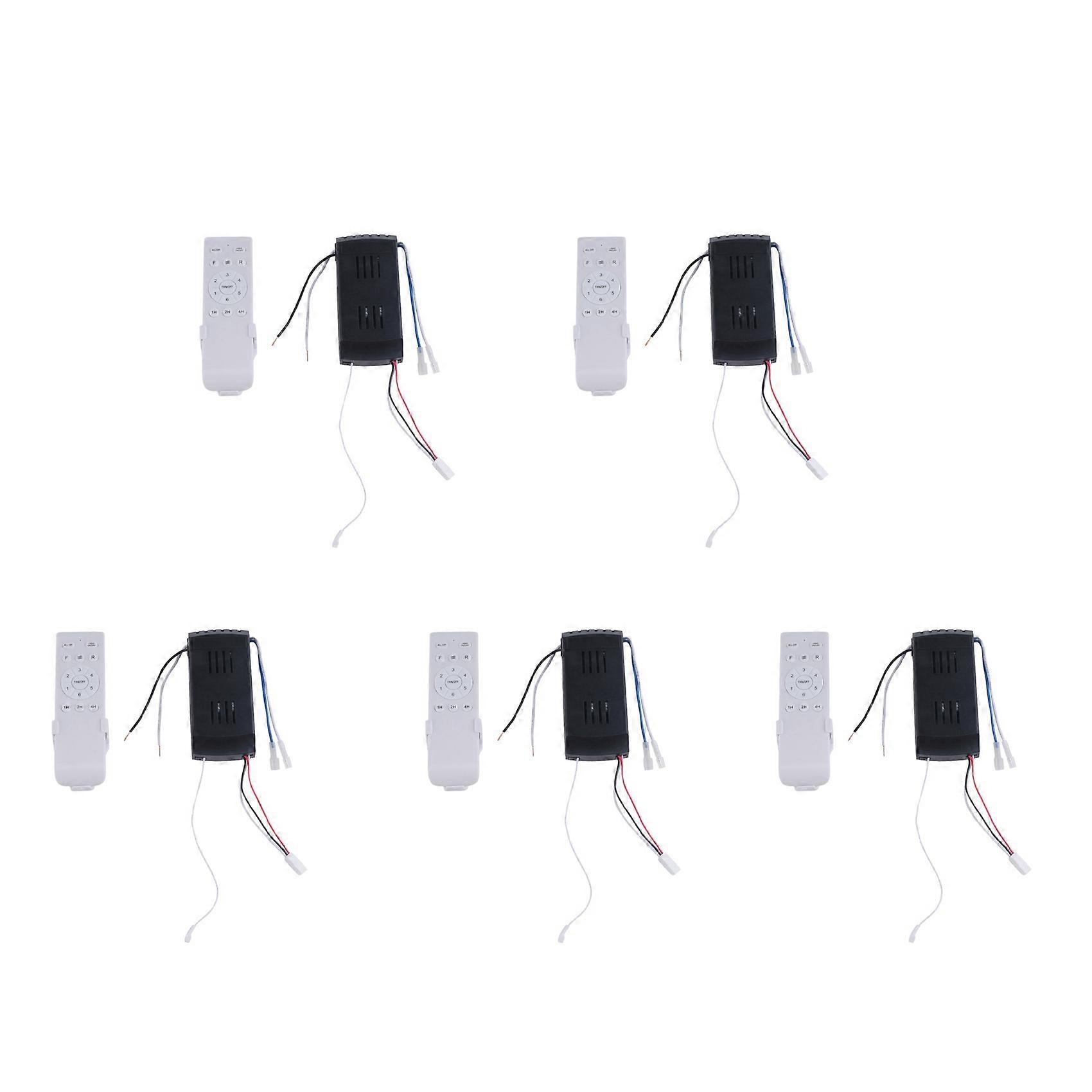 5X Universal Ceiling Fan Remote Control Kit Replacement, 6-Speed & Timing, Remote Replacement for DC Ceiling Fan Light