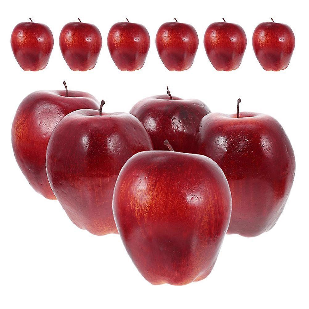 Fake Red Model for Decor 12Pcs Simulated Red Delicious Props