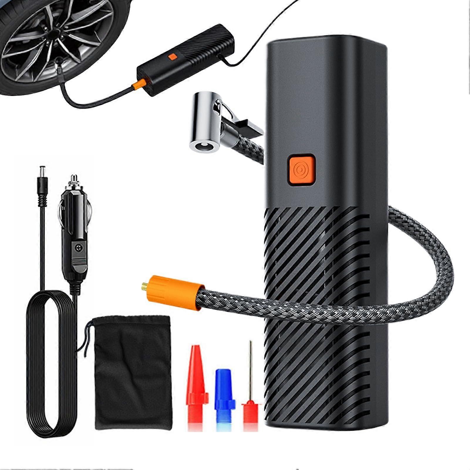 Portable Car Tire Inflator with Gauge, Fast Inflation, Low Noise, for SUV Truck Motorcycle