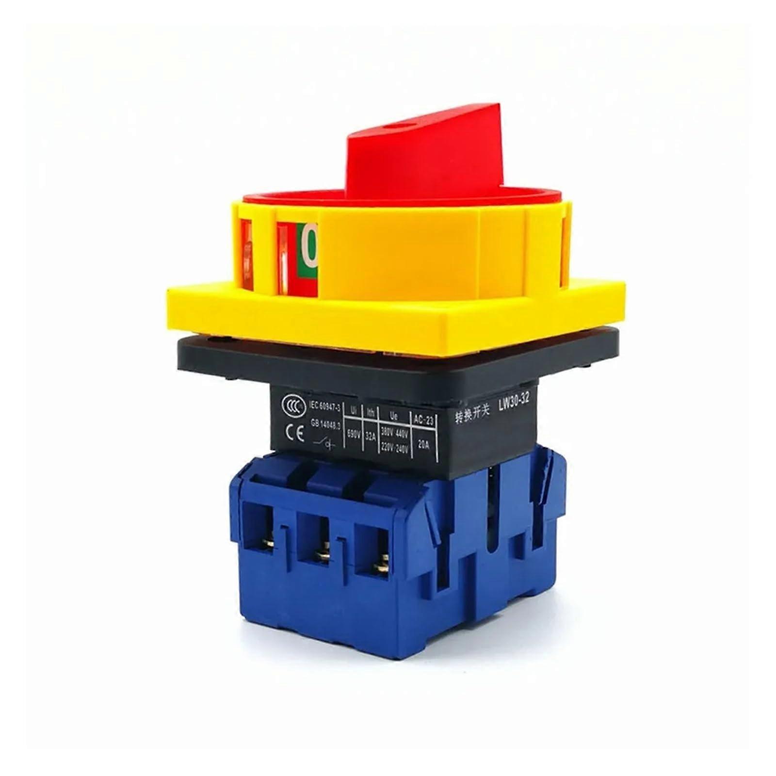 SZD11-25A/32A/40A/63A/80A/100A 600V AC 3 Phase Rotary Cam Changeover Switch 2 Positions