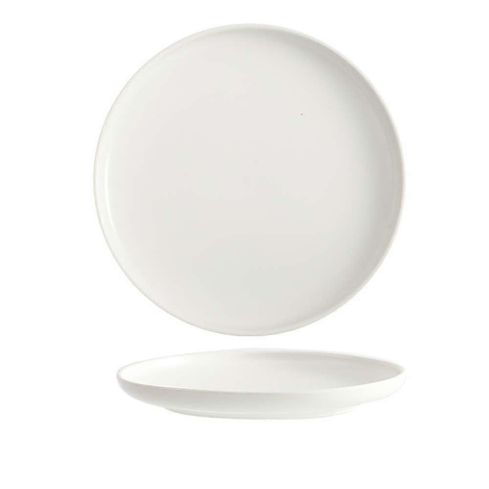 Ceramic Dinner Plates Set of 2, 6 Inch White Porcelain Salad Plates, Microwave Safe and ScratchResistant