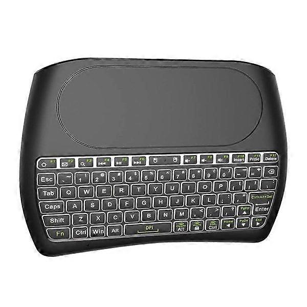 D8 Mini Wireless Keyboard with Touchpad Black