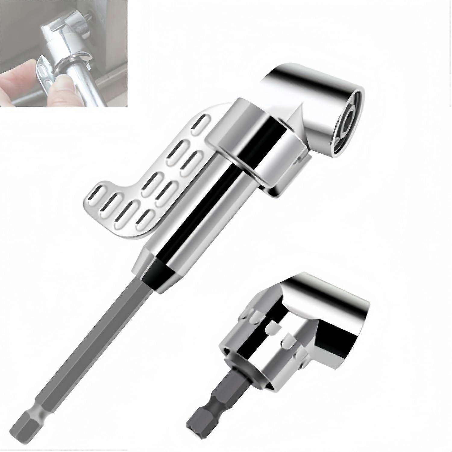 105 Degree Right Angle Drill Adapter 1/4 Inch Hex Shank Bit Attachment for Tight Spaces