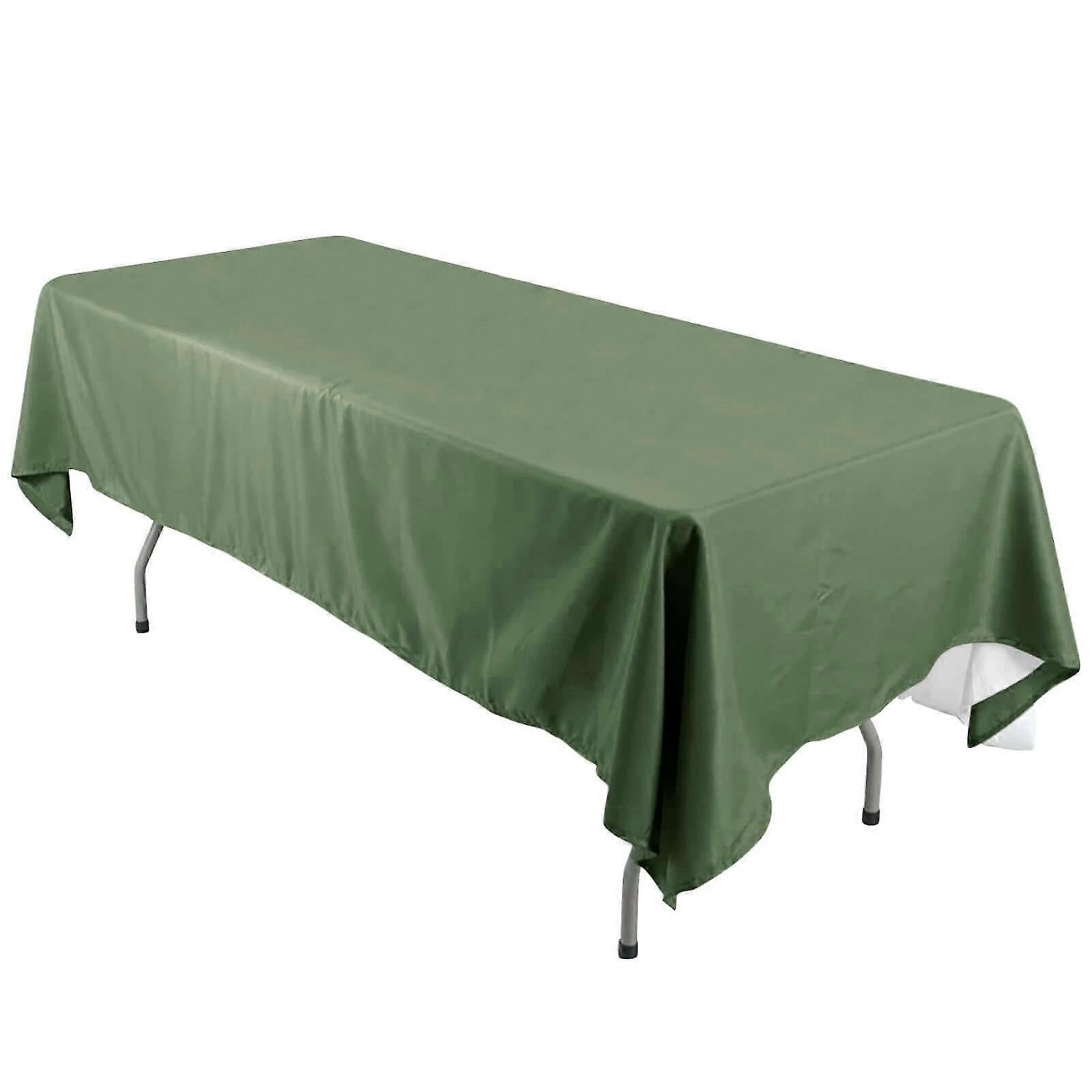 Efavormart 60"x126" Polyester Rectangle Tablecloth for Dining, Kitchen, Wedding, Parties - Moss Green