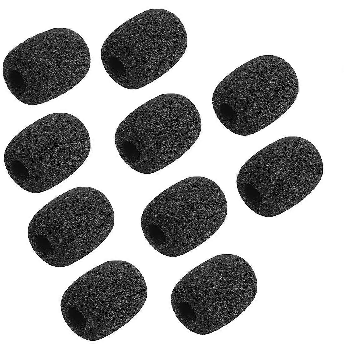 Microphone Windscreen Foam Cover for 3/8'' Mics Noise Reduction Black 10 Pack Compatible with HyperX