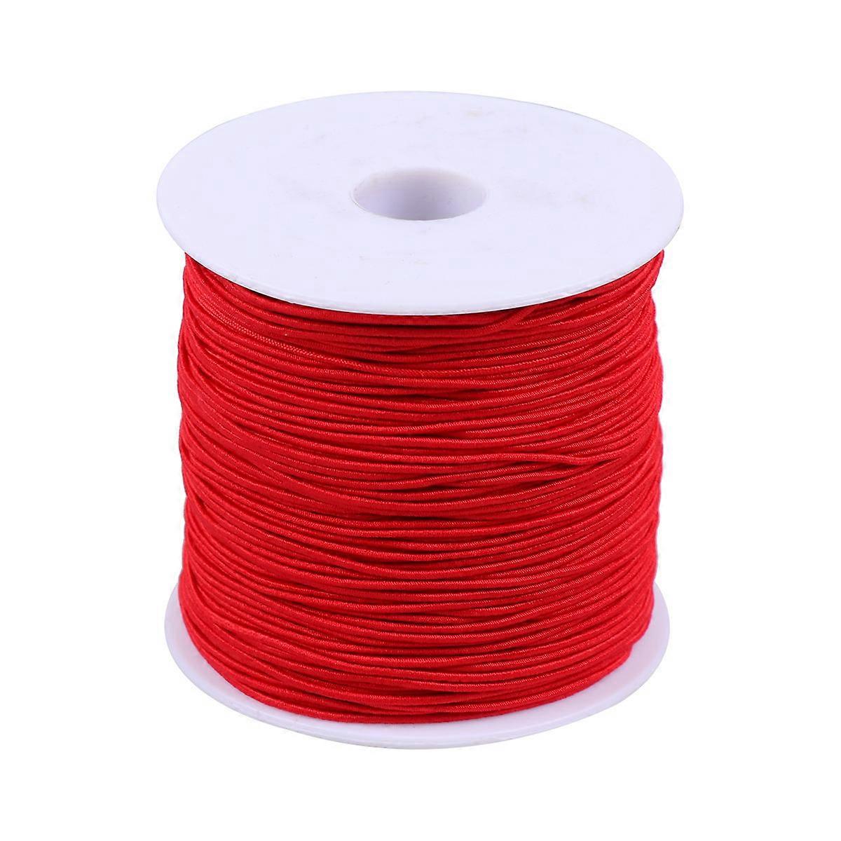 Elastic String Jewelry Elastic Rope for Beads Craft 3Pcs Red 100M Roll
