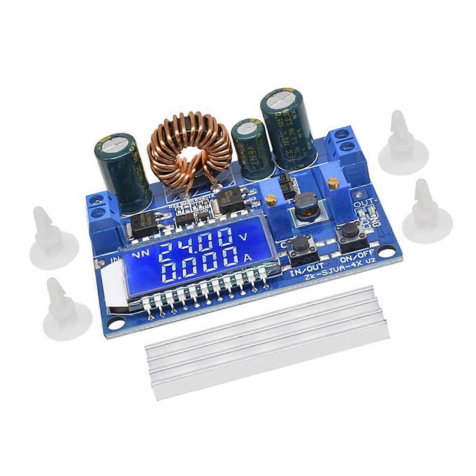 Adjustable Voltages Converter Module LCD Screen Displaying Input Output Parameters Constant Voltages Current Control Multicolor