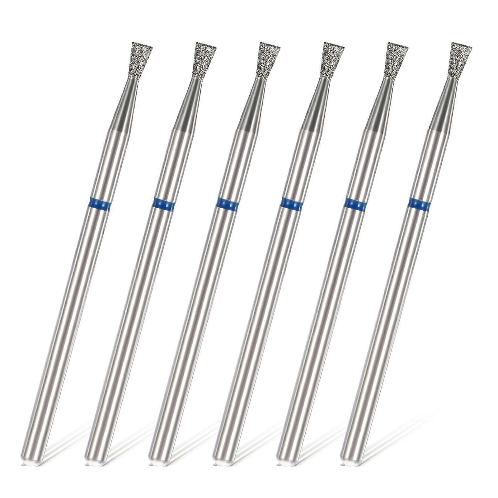 6Pcs Professional Cuticle Nail Drill Bits 3/32' Diamond for Smooth Removal and Precise Shaping