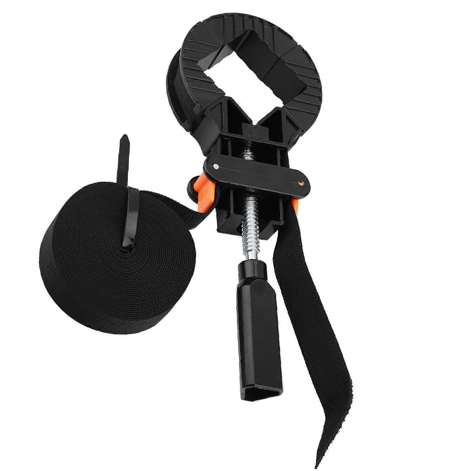 Adjustable Corner Clamp with 4 Jaws, 6m Band Strap for Woodworking Picture Frames, Quick Release