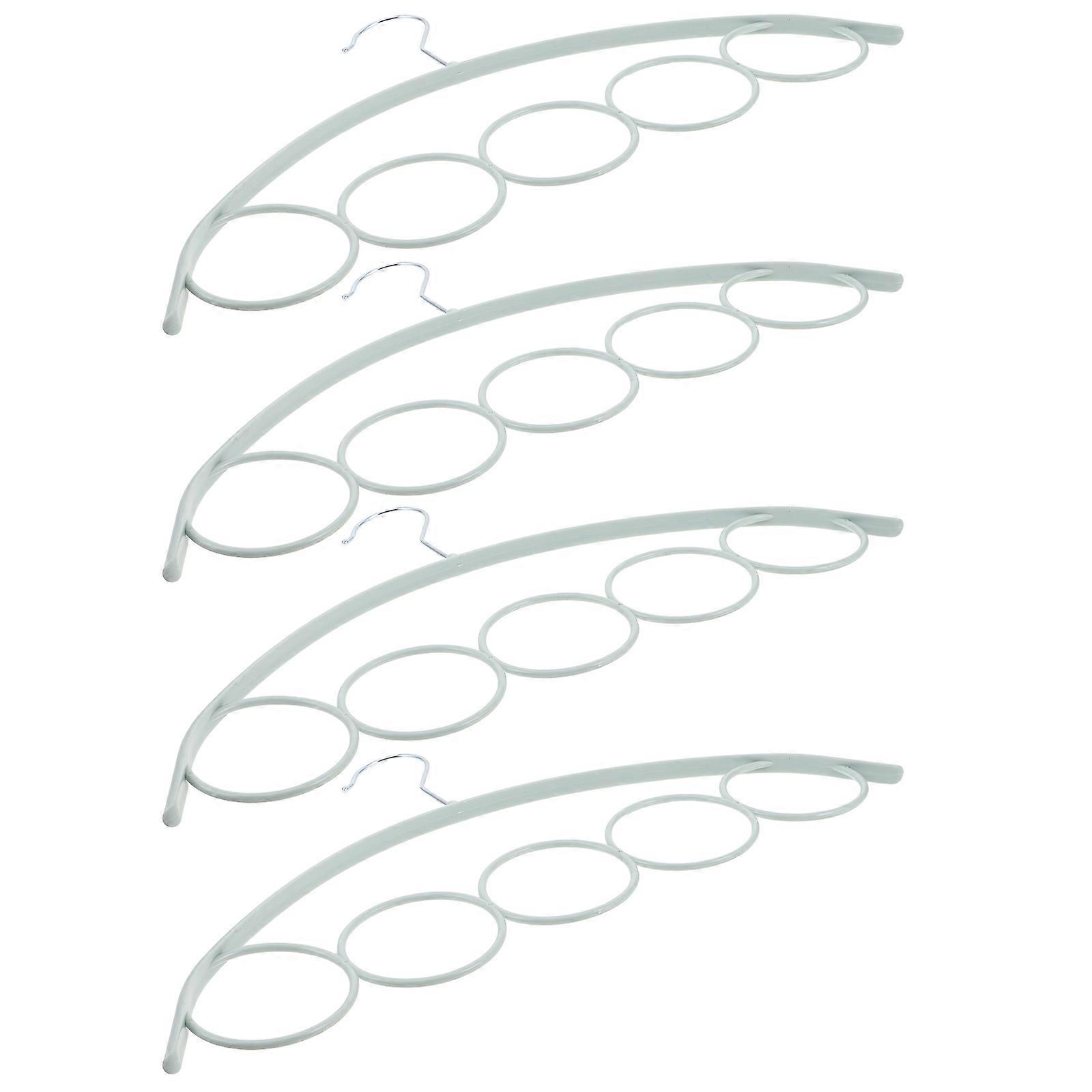 Multifunction Hanger Scarf Tie Holder for Hanging Use 4Pcs Plastic